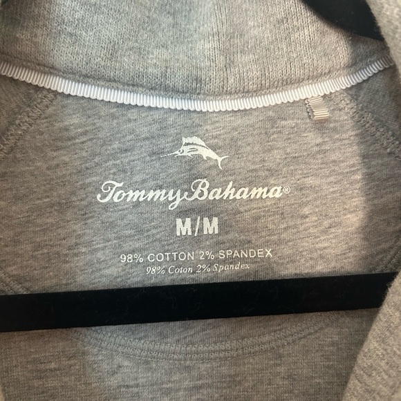 Tommy Bahama New Aruba Grey Zip Up Sweater in Grey Size Medium - Picture 6 of 10